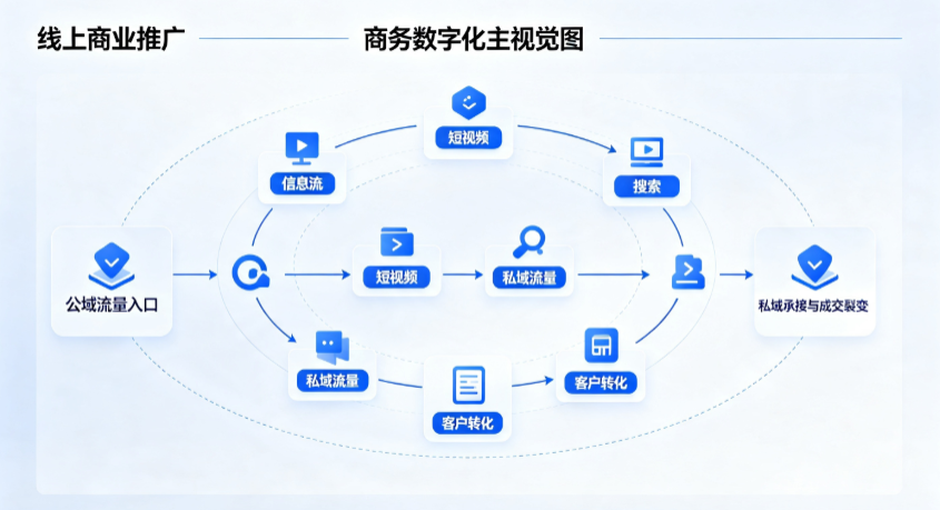 龙城区线上商业推广怎么做？全域流量闭环搭建与低成本转化实战指南